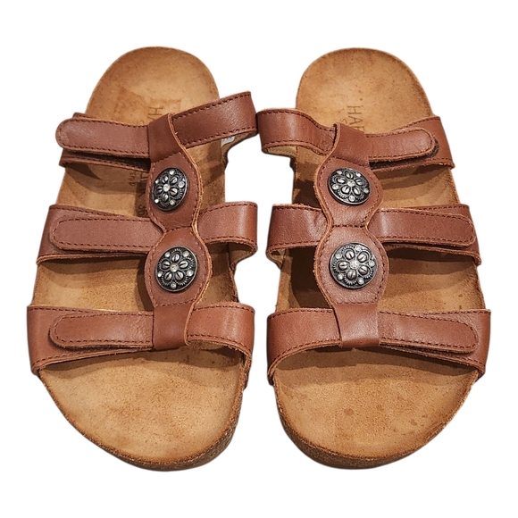 NEW Haflinger Alice 6/36 Leather Slides Slip On Casual Open Toe - Picture 1 of 14